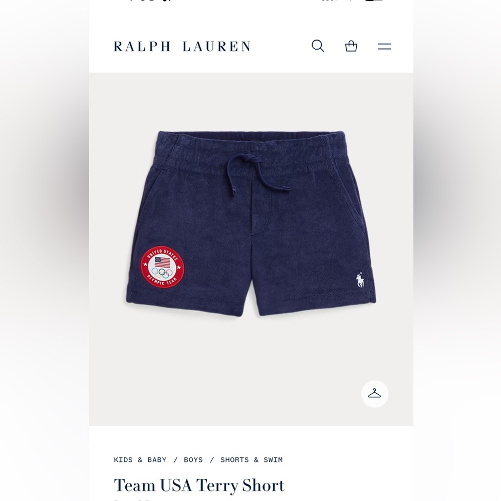 Ralph Lauren Team USA Navy Shorts
